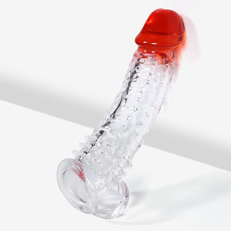 BDStyle Mens Penis Enlargement Sleeve with Elastic Ball Band TPE Construction - Penis Sleeves and Extenders