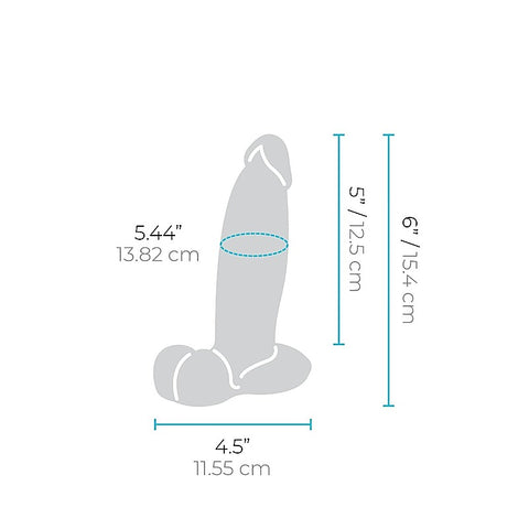 B Vibe Slipskin Girthy 6 Inch Realistic Silicone Dildo with Girthy Design - Realistic Dildos