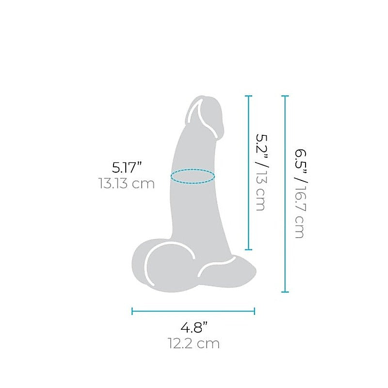 B Vibe Slipskin Curved Realistic Silicone Dildo 6.5 Inch Pressure Reactive - Realistic Dildos
