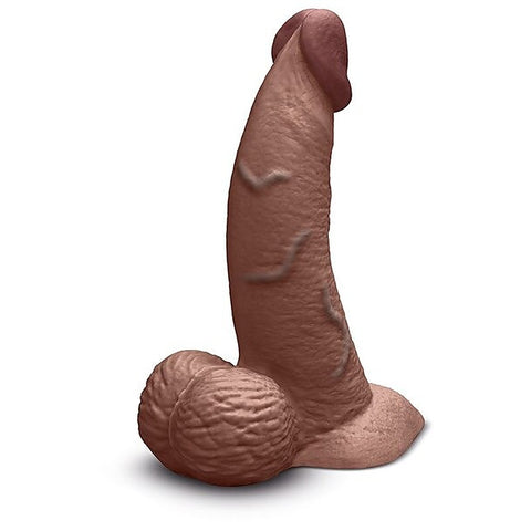 B Vibe Slipskin Curved Realistic Silicone Dildo 6.5 Inch Pressure Reactive - Realistic Dildos