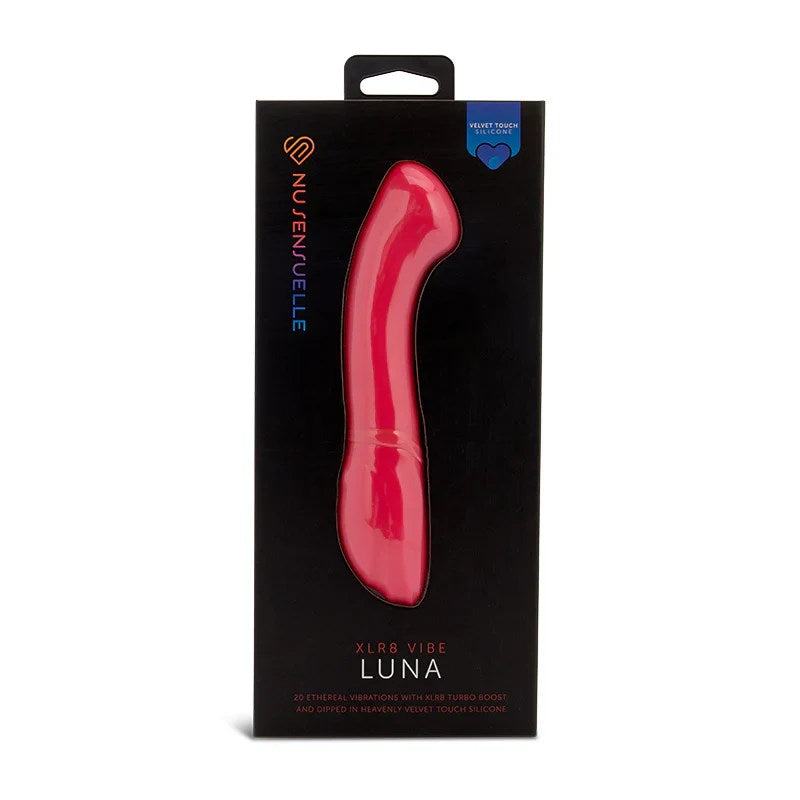 Nu Sensuelle Luna Velvet Touch G Spot Vibrator With Turbo Boost and XLR8 - Hot Pink - G-Spot Vibrators