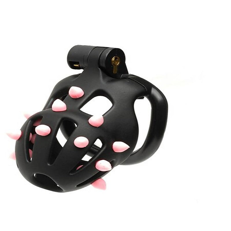 Sport Fucker FlexiSpike by CellMate Male Chastity Device Black Pink - Male Chastity
