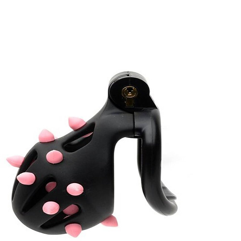 Sport Fucker FlexiSpike by CellMate Male Chastity Device Black Pink - Male Chastity
