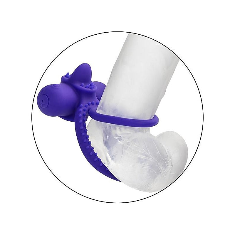 Silicone Rechargeable Dual Climaxer Cock Ring - Vibrating Cock Rings