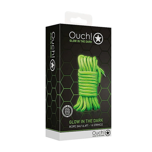 OUCH! Glow in Dark Rope by Shots Toys - Cuffs and Restraints