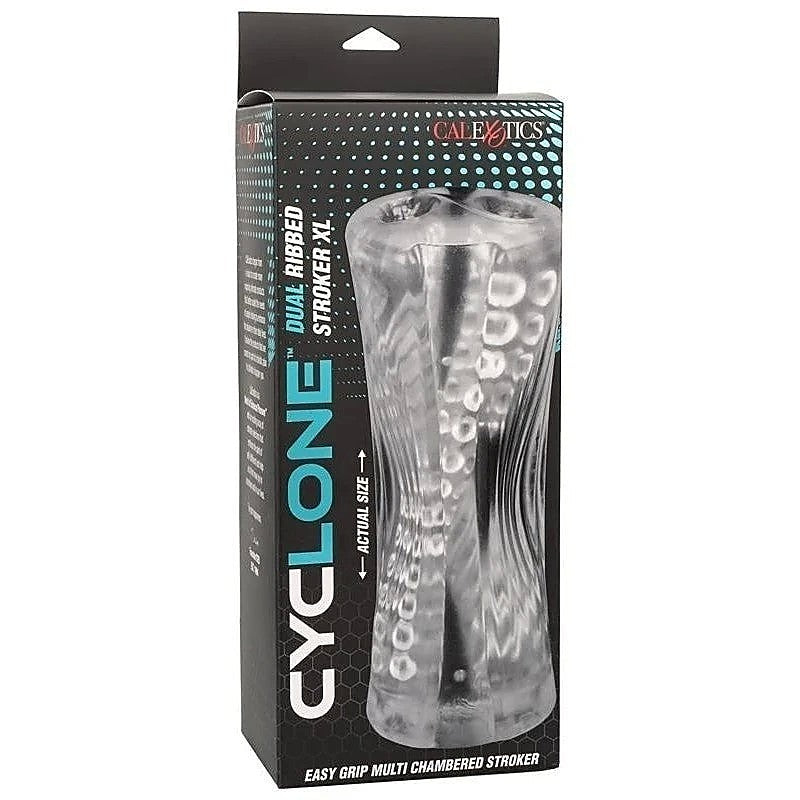 Cyclone Dual Ribbed Realistic Men's Stroker XL - Masturbators and Strokers