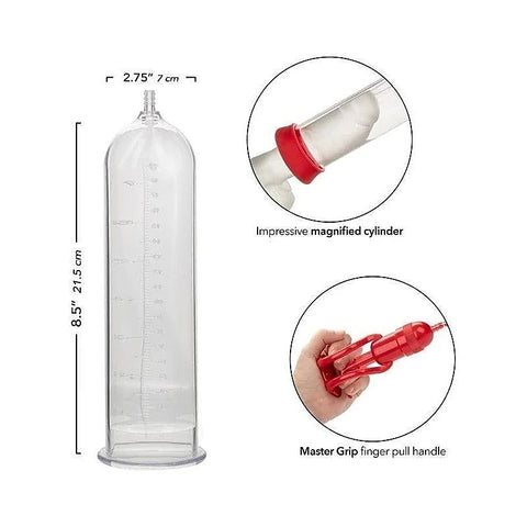 California Exotics Optimum Series Magnified Penis Pump with Measurement Markers - Penis Pumps And Stretchers