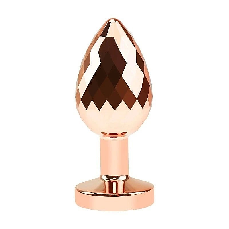 Golden Gemmed Medium Metal Butt Plug by BDStyle - Butt Plugs