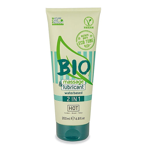 Hot Ero HOT BIO 2 In 1 Water Based Massage Oil & Lubricant 200ml - Water Based Lubes