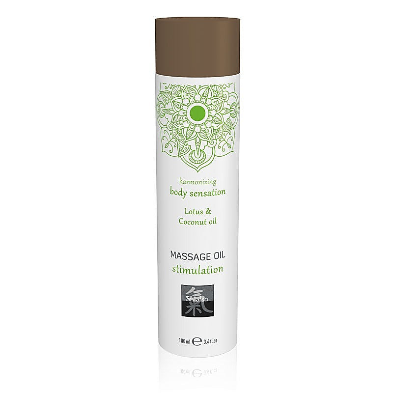 Hot Ero SHIATSU Lotus & Coconut Scented Stimulation Massage Oil 100ml Superior Absorption Formula - Massage Oils and Lubricants