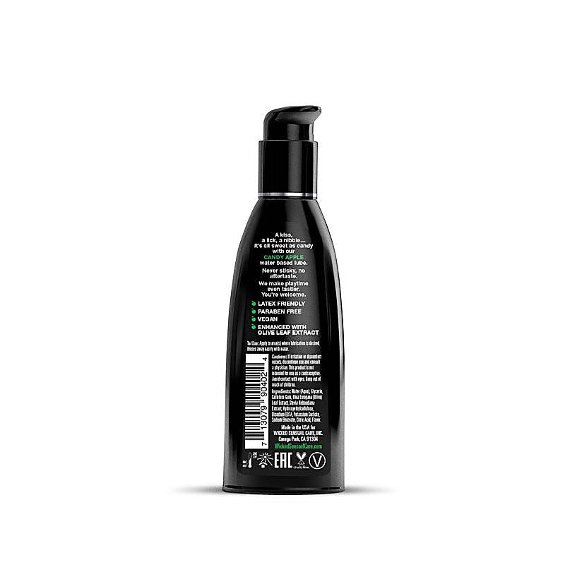 Wicked Aqua Candy Apple Flavoured Water Based Lubricant - Water Based Lubes