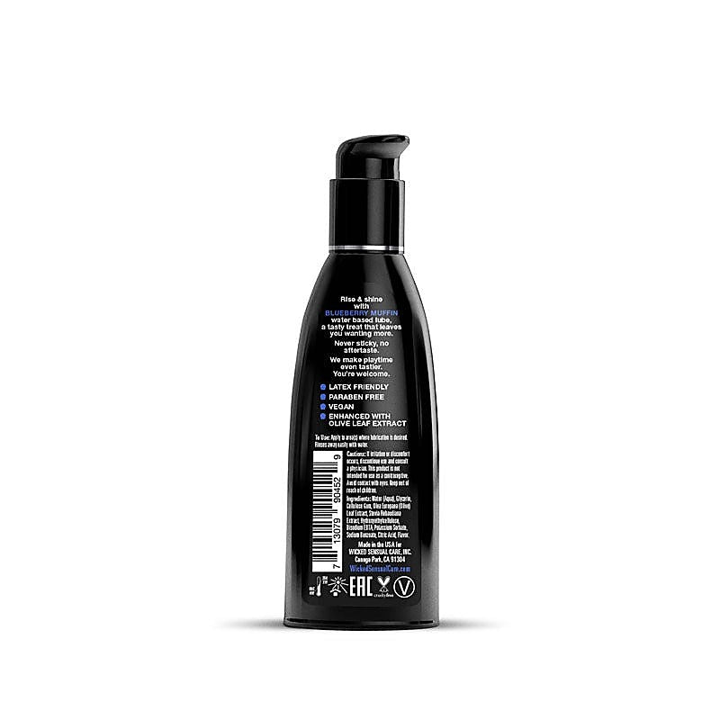 Wicked Aqua Blueberry Muffin Flavoured Water Based Lubricant - Water Based Lubes