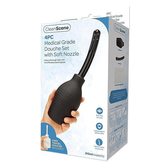 CleanScene Medical Grade Douche 145mm Soft Nozzle - Enemas and Douches
