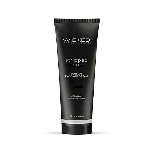 Stripped & Bare Sensual Unscented Massage Cream by Wicked - Massage Oils and Lubricants