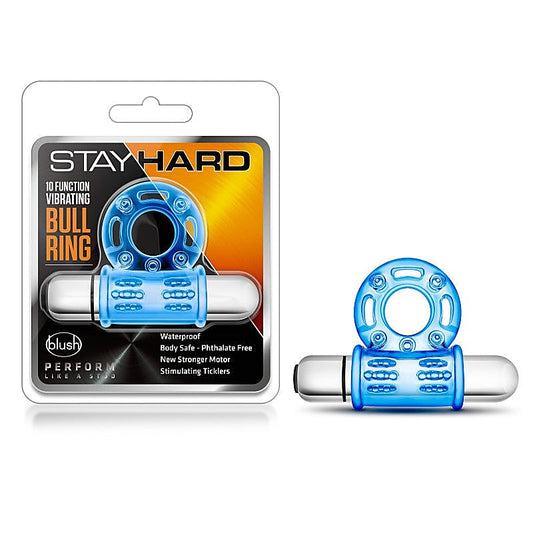 Stay Hard 10 Function Vibrating Bull Cock Ring - Vibrating Cock Rings