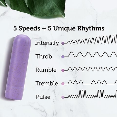Blush Novelties Gaia Eco USB Rechargeable Bullet Vibrator Lilac Purple Eco Friendly - Bullet Vibrators