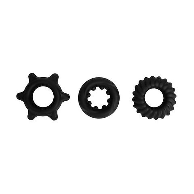 MANZO Stretchy Silicone Cock Rings by Maia Toys - Cock Ring Sets