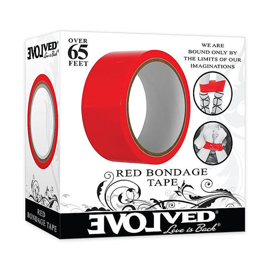 Bondage Tape 20m Red by Evolved - Cuffs And Restraints