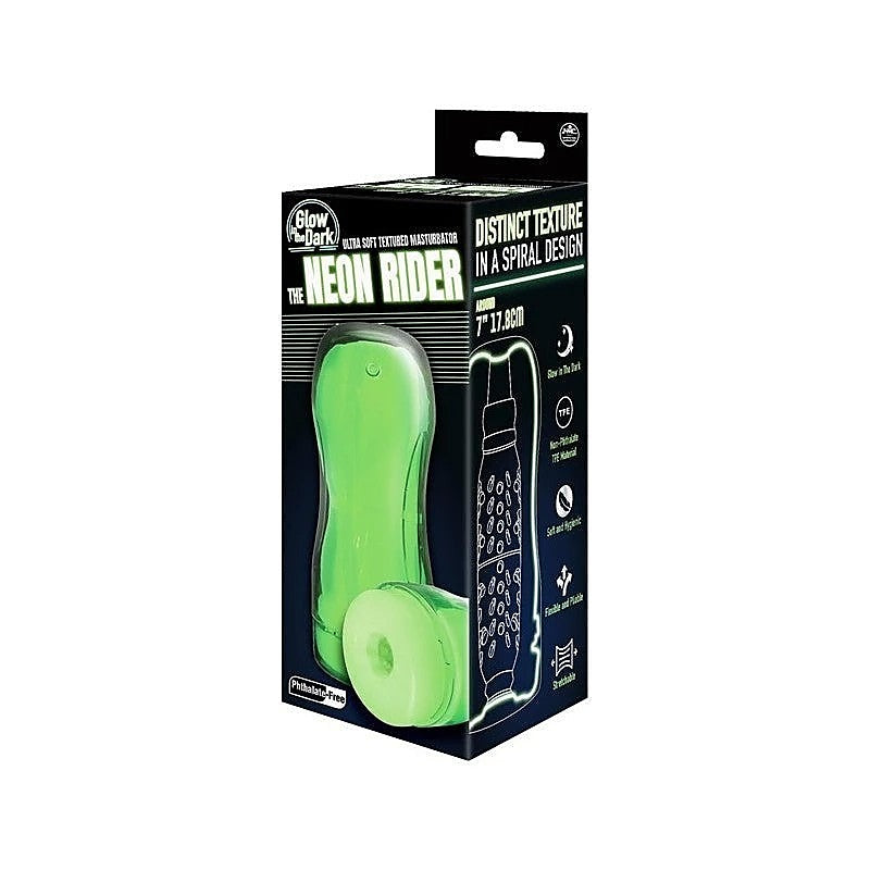 The Neon Rider Glow in Dark Male Masturbator - Masturbators and Strokers
