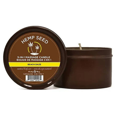 Earthly Body Hemp Seed 3 In 1 Adult Massage Candle 170 g Premium Natural Oils - Sex Pheromones and Perfumes