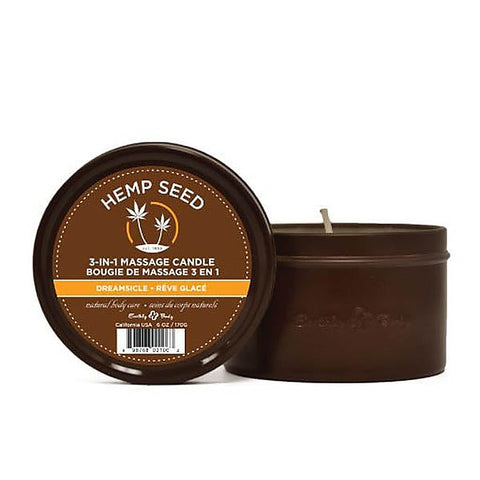 Earthly Body Hemp Seed 3 In 1 Adult Massage Candle 170 g Premium Natural Oils - Sex Pheromones and Perfumes
