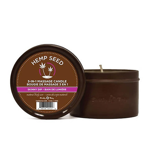 Earthly Body Hemp Seed 3 In 1 Adult Massage Candle 170 g Premium Natural Oils - Sex Pheromones and Perfumes