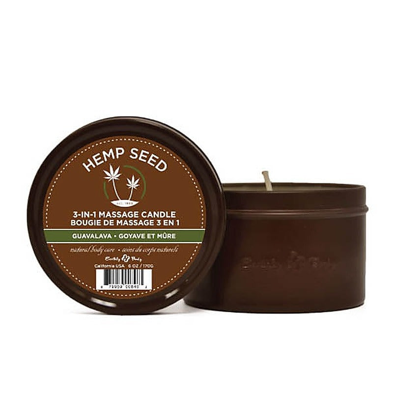 Earthly Body Hemp Seed 3 In 1 Adult Massage Candle 170 g Premium Natural Oils - Sex Pheromones and Perfumes