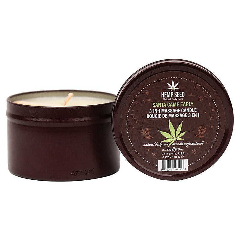 Earthly Body Hemp Seed 3 In 1 Adult Massage Candle 170 g Premium Natural Oils - Sex Pheromones and Perfumes