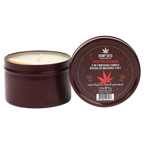Earthly Body Hemp Seed 3 In 1 Adult Massage Candle 170 g Premium Natural Oils - Sex Pheromones and Perfumes