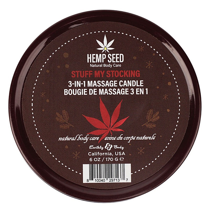 Earthly Body Hemp Seed 3 In 1 Adult Massage Candle 170 g Premium Natural Oils - Sex Pheromones and Perfumes