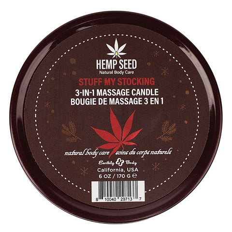 Earthly Body Hemp Seed 3 In 1 Adult Massage Candle 170 g Premium Natural Oils - Sex Pheromones and Perfumes