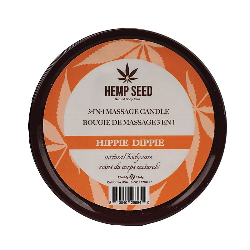 Earthly Body Hemp Seed 3 In 1 Adult Massage Candle 170 g Premium Natural Oils - Sex Pheromones and Perfumes