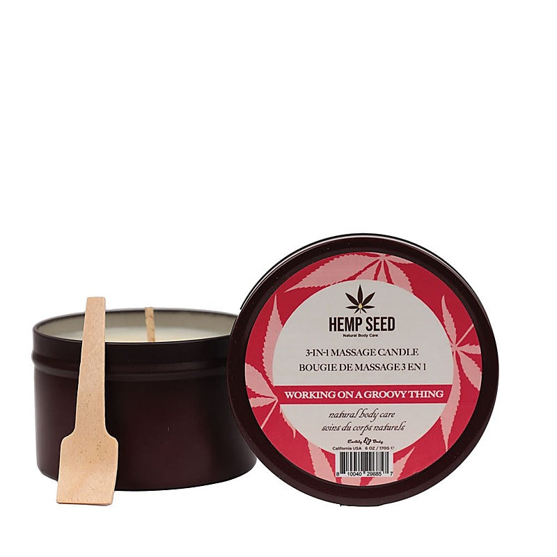 Earthly Body Hemp Seed 3 In 1 Adult Massage Candle 170 g Premium Natural Oils - Sex Pheromones and Perfumes