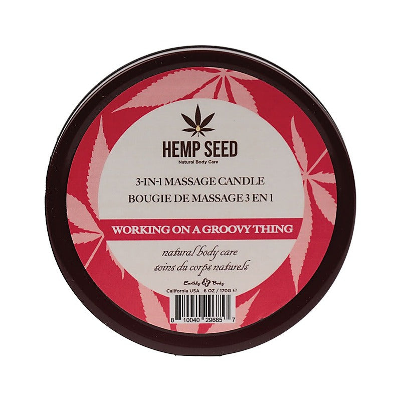 Earthly Body Hemp Seed 3 In 1 Adult Massage Candle 170 g Premium Natural Oils - Sex Pheromones and Perfumes