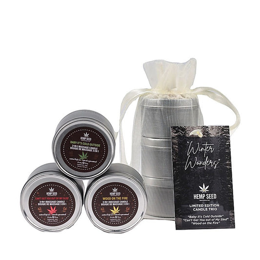 Hemp Seed Winter Wonders Mini Massage Candle Trio - Sex Pheromones and Perfumes