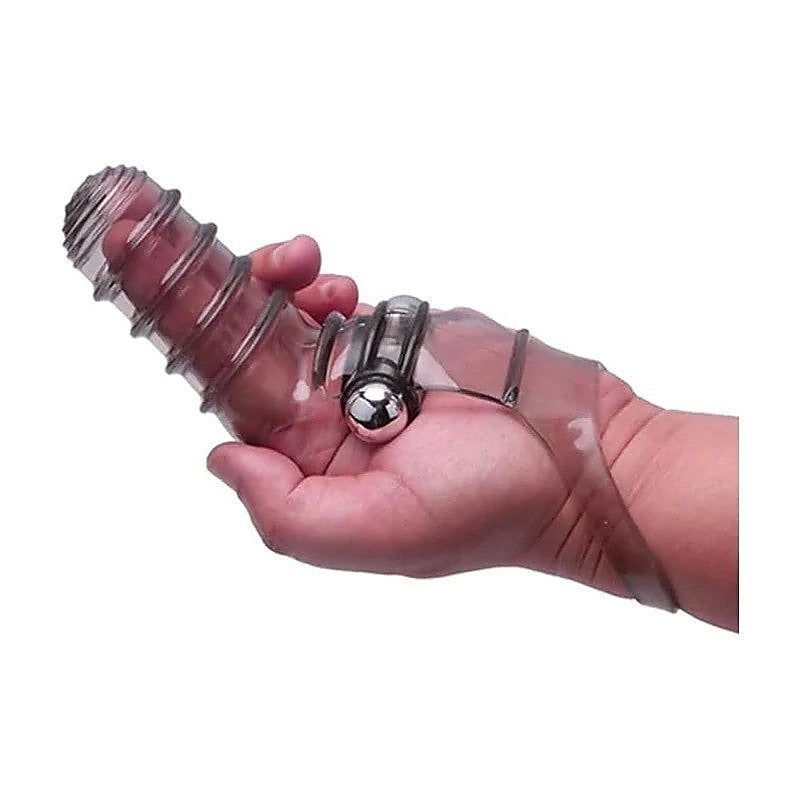 The 9s VibroFinger Ribbed Vibrating Finger Stimulator - Finger and Tongue Vibrators