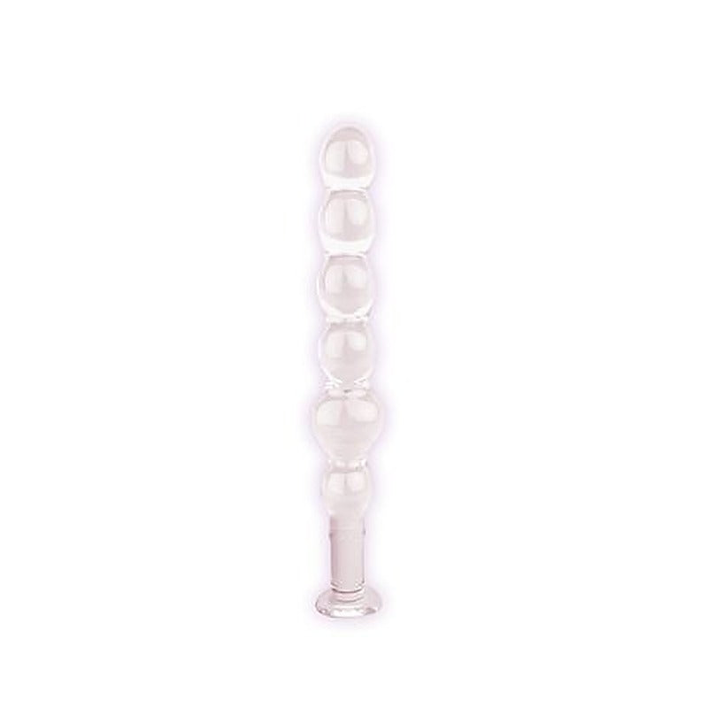 The 9's Glass First Thins Elliptical Glass Anal Beads - Anal Beads and Balls