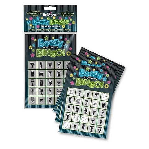 Boozy Bingo Drinking Scratcher Card by Little Genie - Party Gifts and Novelties