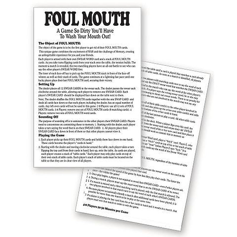 Premium Foul Mouth Card Game by Little Genie - Sex Games, Coupons and Tricks