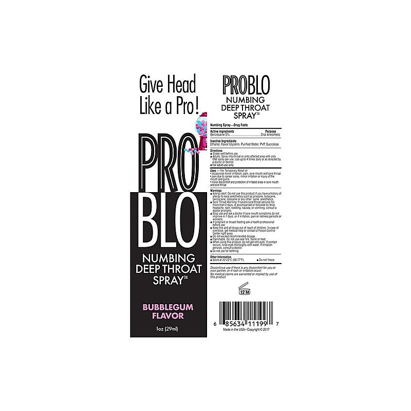 Little Genie ProBlo Deep Throat Spray 30ml - Delay and Excite Sprays