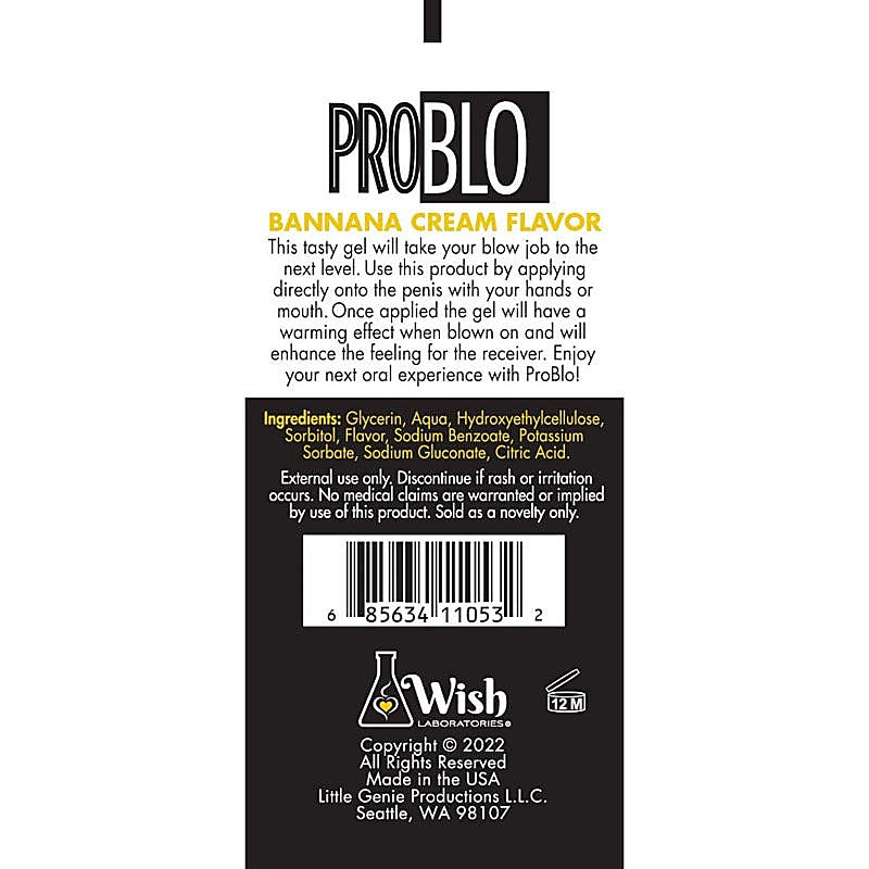 ProBlo Oral Pleasure Flavoured Blowjob Gel by Little Genie - Massage Oils and Lubricants
