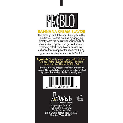 ProBlo Oral Pleasure Flavoured Blowjob Gel by Little Genie - Massage Oils and Lubricants