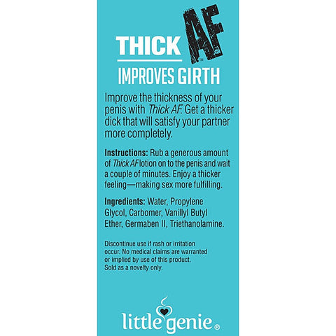 Thick AF Male Thick Dick Girthing Cream by Little Genie - Delay and Excite Sprays