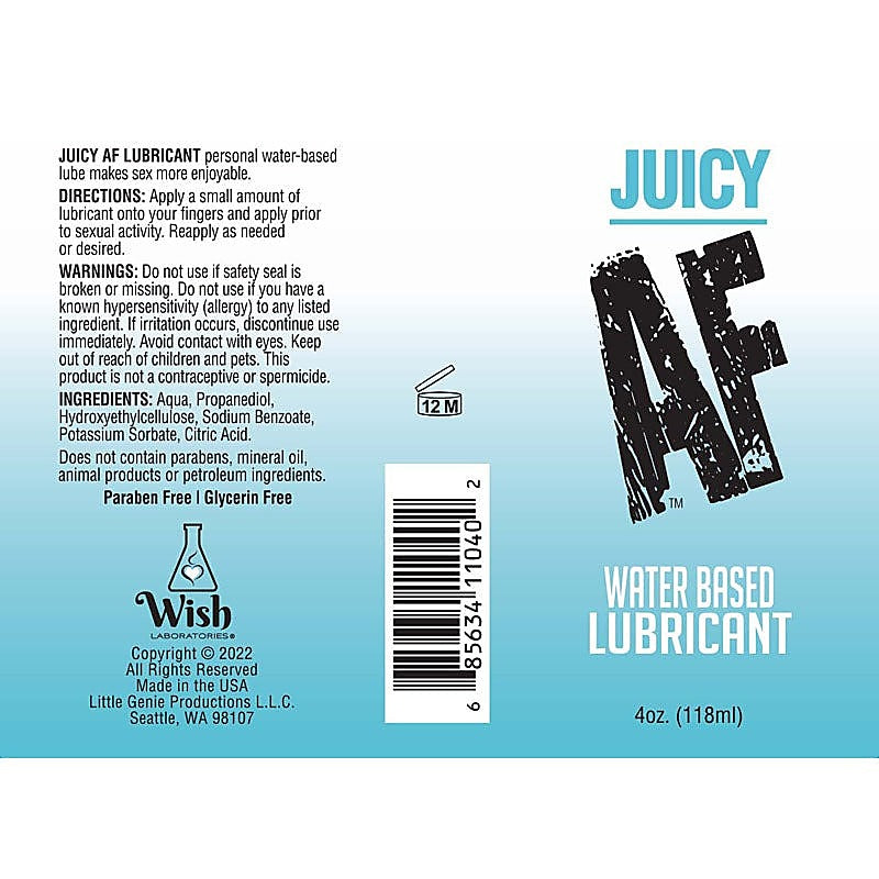 Juicy AF Thin and Realistic Lubricant by Little Genie - Water Based Lubes