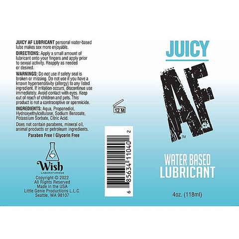 Juicy AF Thin and Realistic Lubricant by Little Genie - Water Based Lubes