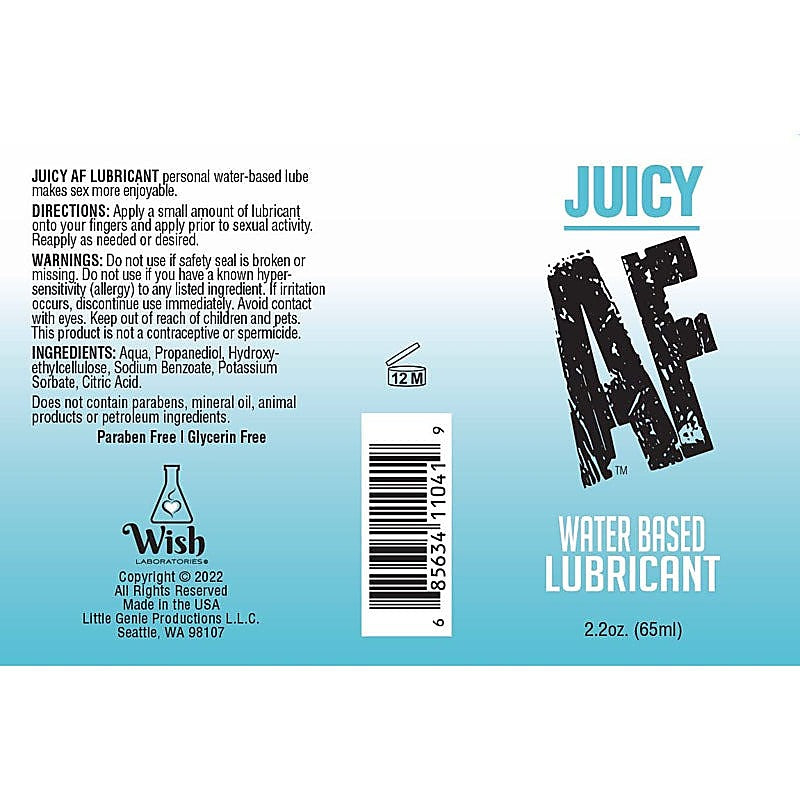 Juicy AF Thin and Realistic Lubricant by Little Genie - Water Based Lubes