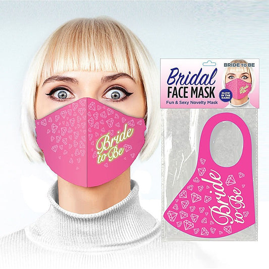 Bridal Face Bride To Be Glow Novelty Mask by Little Genie - Masks And Blindfolds