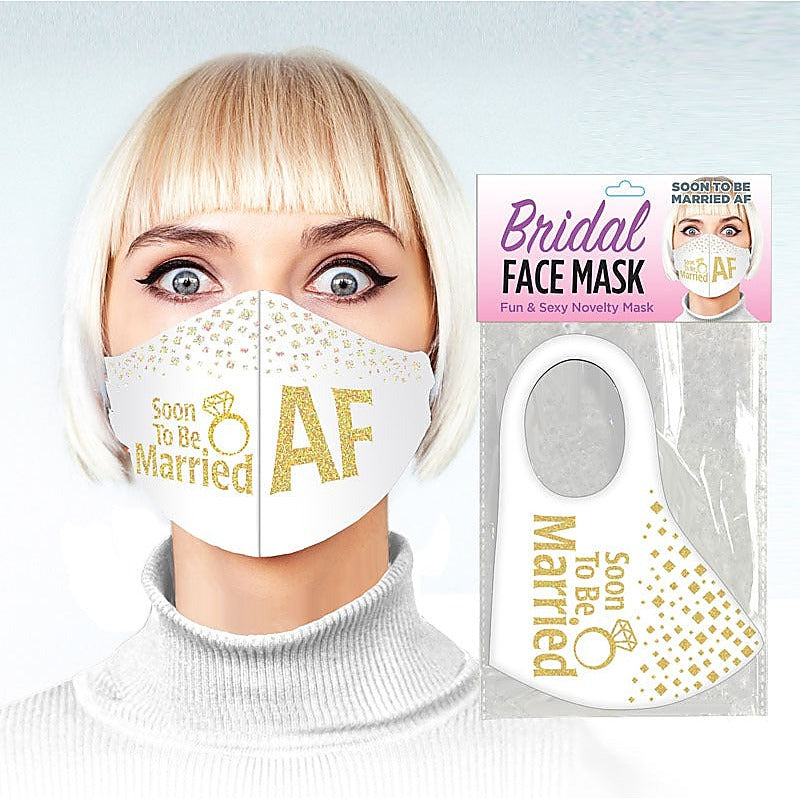 Little Genie Bridal Face Soon To Be Married AF Novelty Mask - Masks And Blindfolds