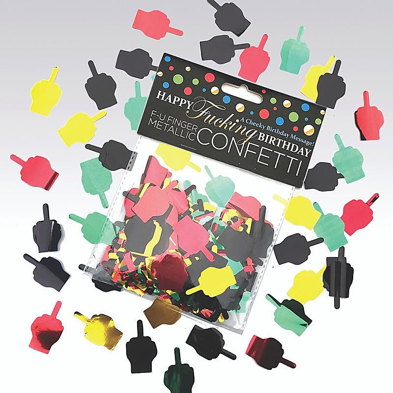 Happy Fucking Birthday Party Decoration FU Finger Confetti - Party Gifts and Novelties