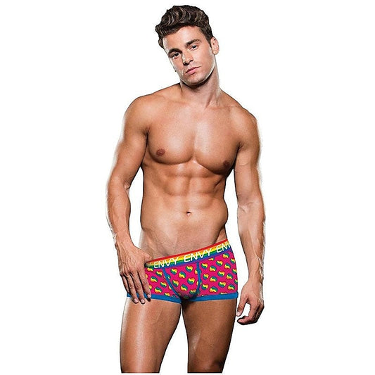 Rainbow Hearts Trunk by Envy Menswear - Mens Briefs And Boxers